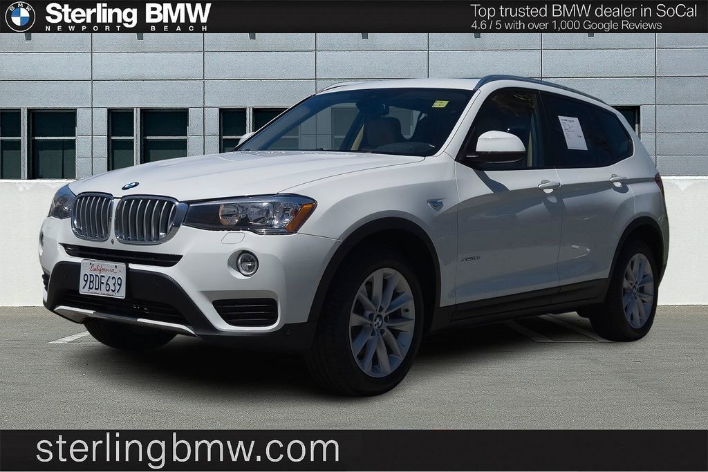 Used 2017 BMW X3 xDrive28i with VIN 5UXWX9C36H0W67763 for sale in Newport Beach, CA