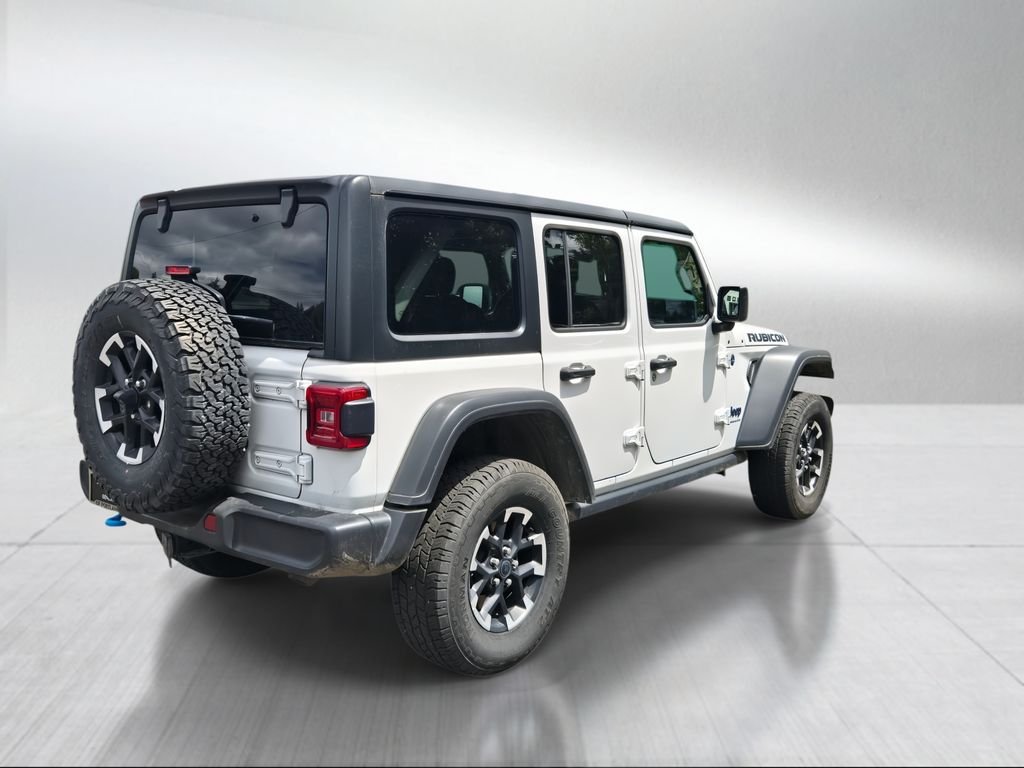 Used 2024 Bright White Clearcoat Jeep Rubicon 4xe image 3