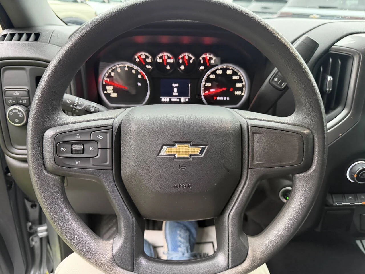 Used 2024 Gray Chevrolet Custom 4x2 4dr Crew Cab 5.8 ft. SB image 7