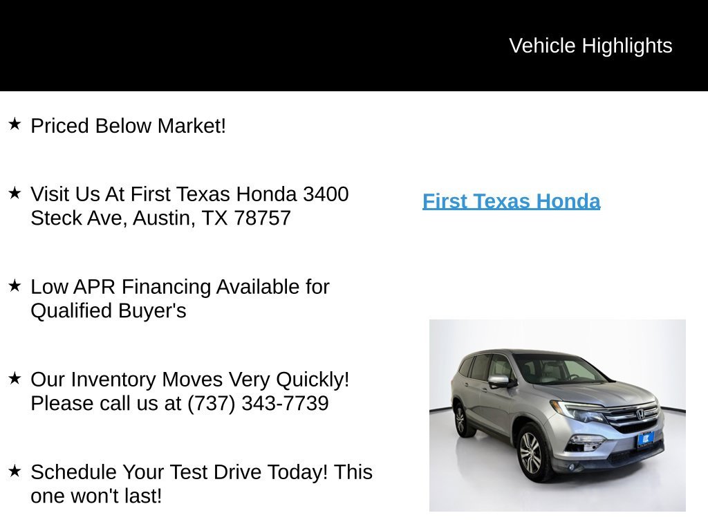 Used 2016 Silver Honda EX-L image 9