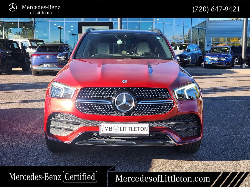 Certified Used 2021 Red Mercedes-Benz GLE 350 image 2
