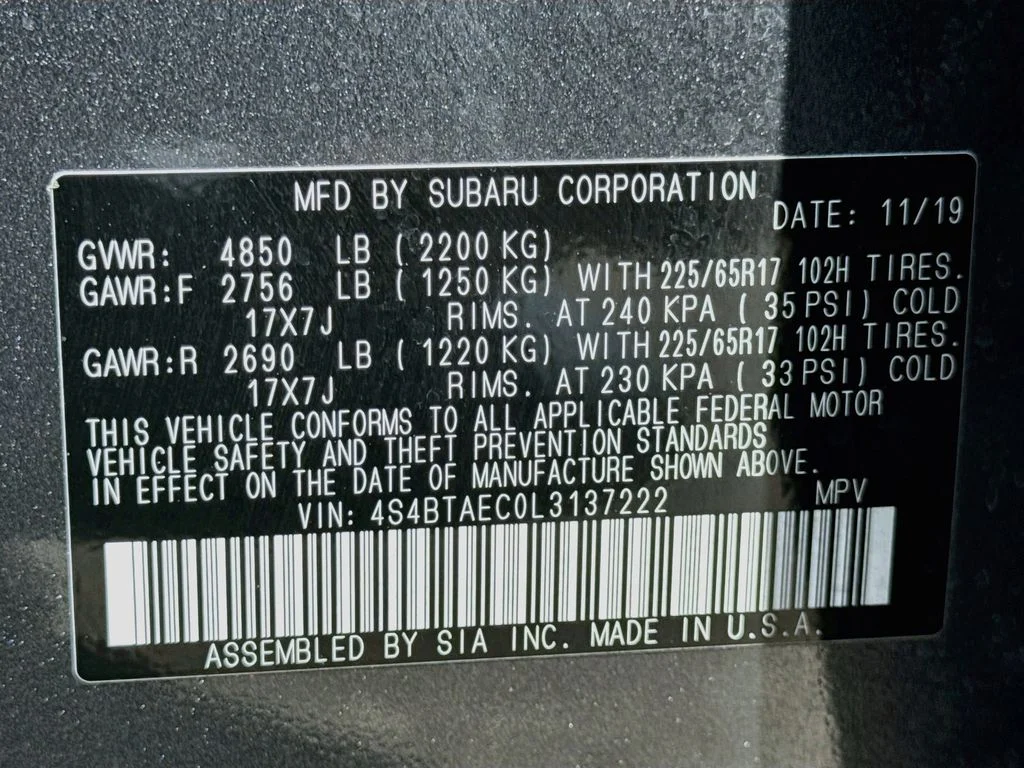 Used 2020 Gray Subaru Premium image 42