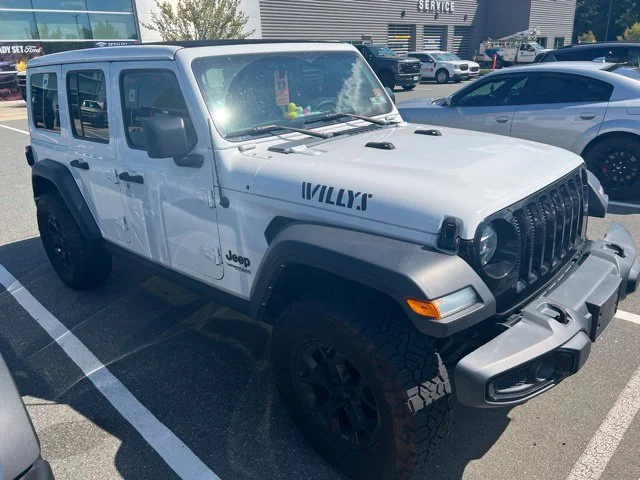 Used 2021 White Jeep Unlimited Willys image 2