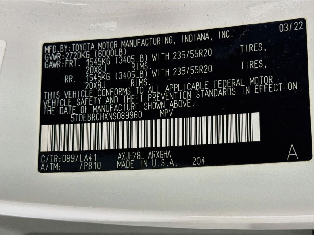Used 2022 Wind Chill Pearl Toyota Hybrid Platinum image 33