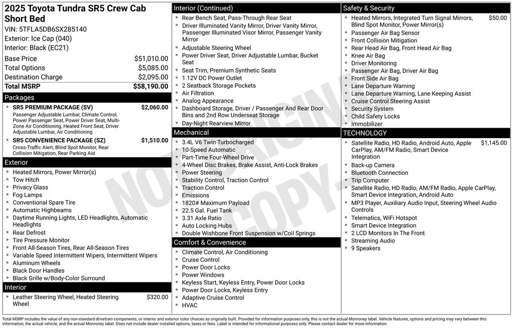 Used 2025 White Toyota SR5 image 2