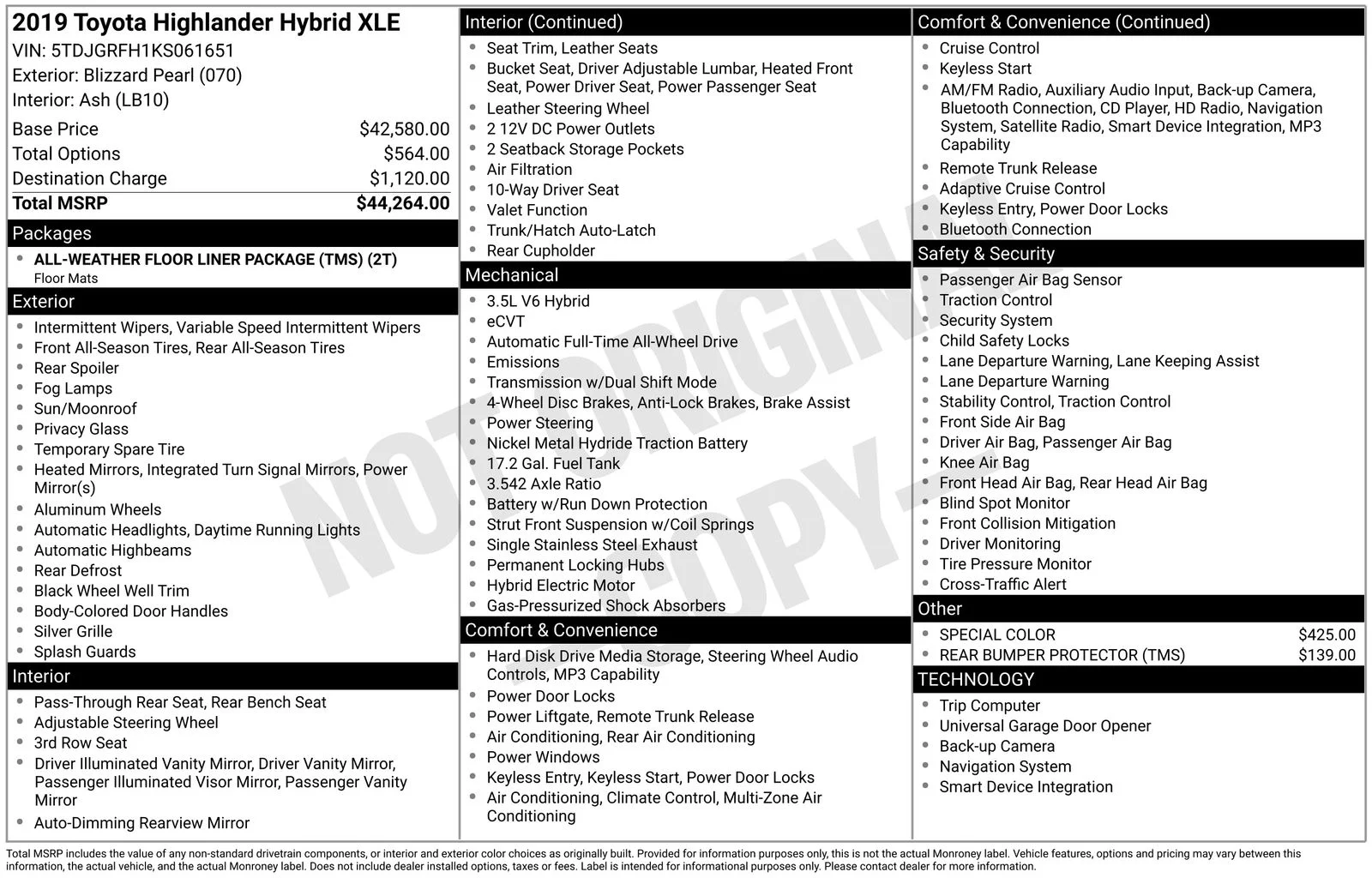 Used 2019 White Toyota XLE image 6