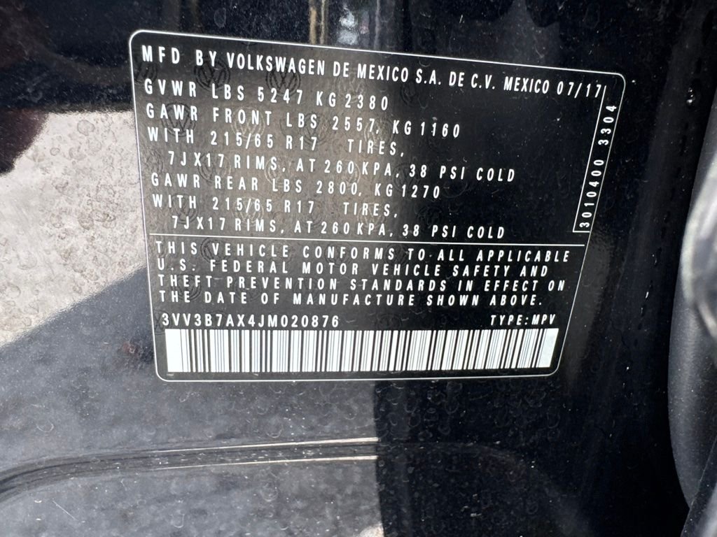 Used 2018 Black Volkswagen 2.0T SE image 14
