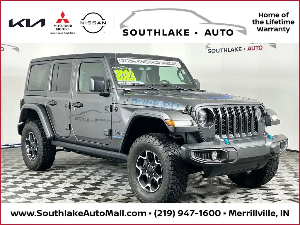 Used 2023 Gray Jeep Rubicon 4xe image 1