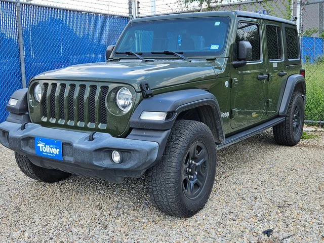 Used 2021 Sarge Green Clearcoat Jeep Unlimited Sport image 2