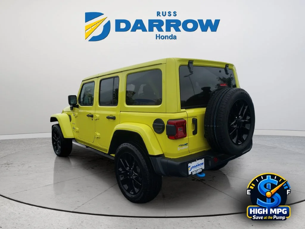 Used 2024 Yellow Jeep Sahara 4xe image 3