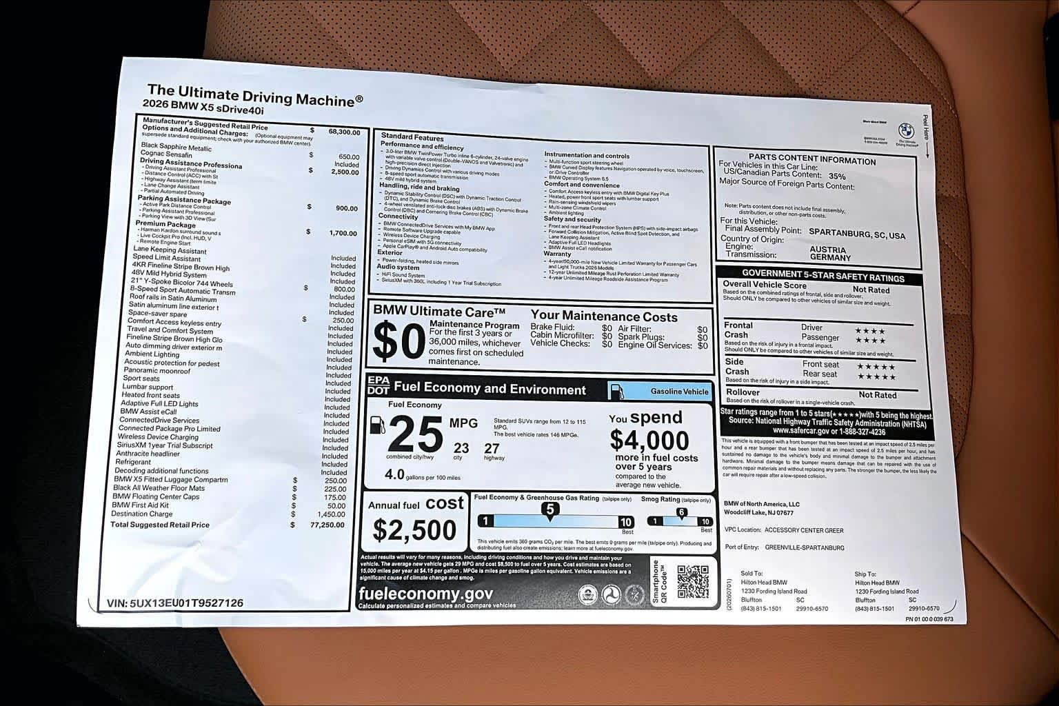 New 2026 Black Sapphire Metallic BMW sDrive40i image 18
