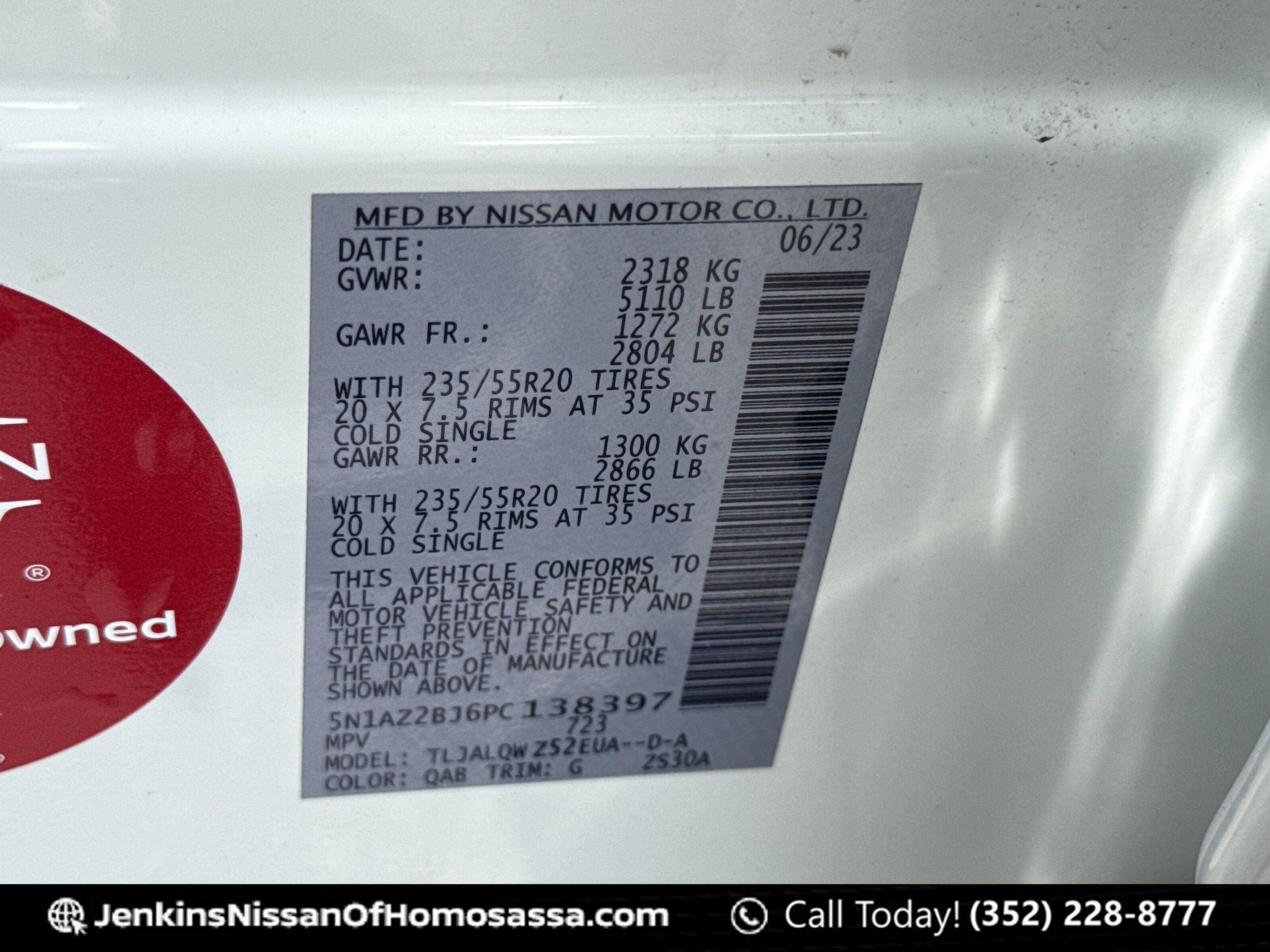 Used 2023 Pearl White Tricoat Nissan SV image 38