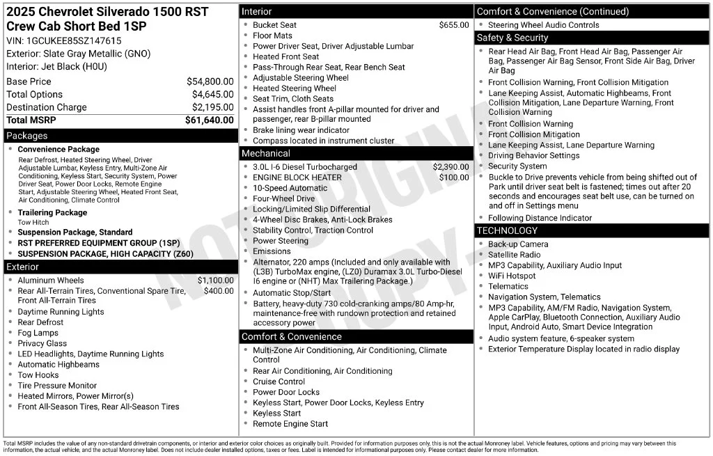 Used 2025 Gray Chevrolet RST image 2