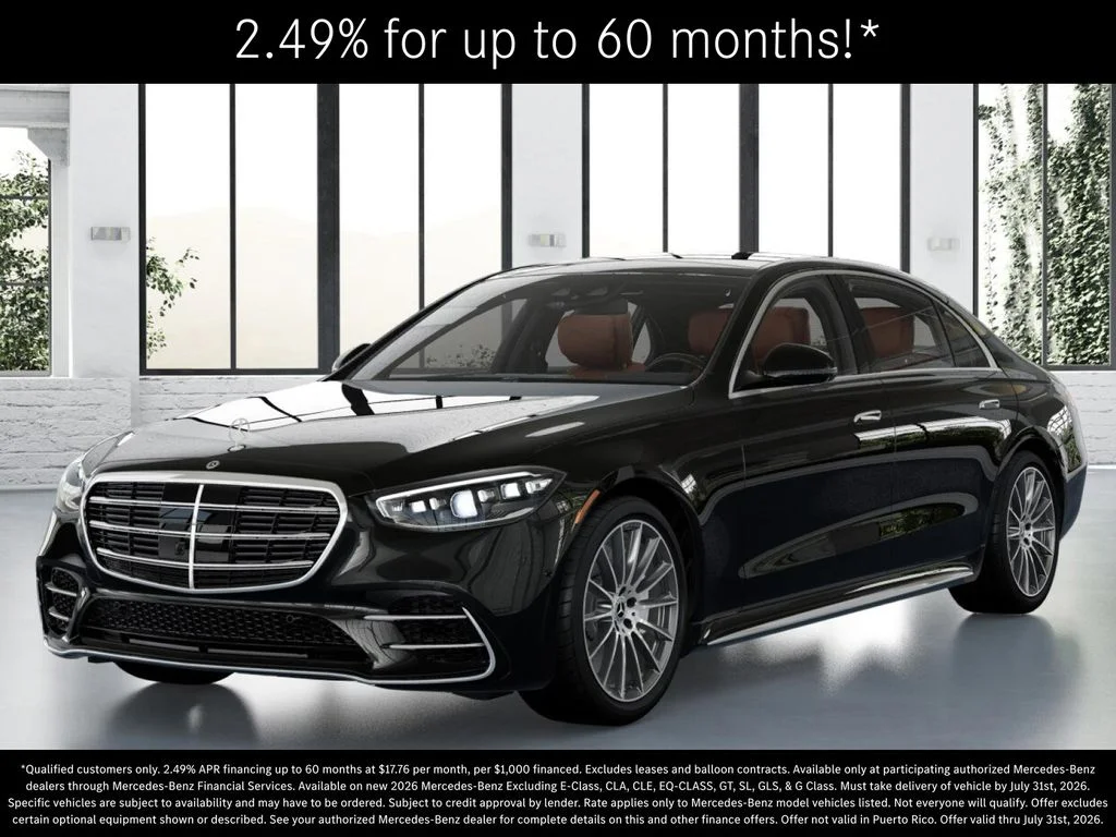 New 2026 Obsidian Black Metallic Mercedes-Benz S 580 image 1
