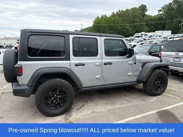Used 2021 Silver Jeep Unlimited Sport S image 8