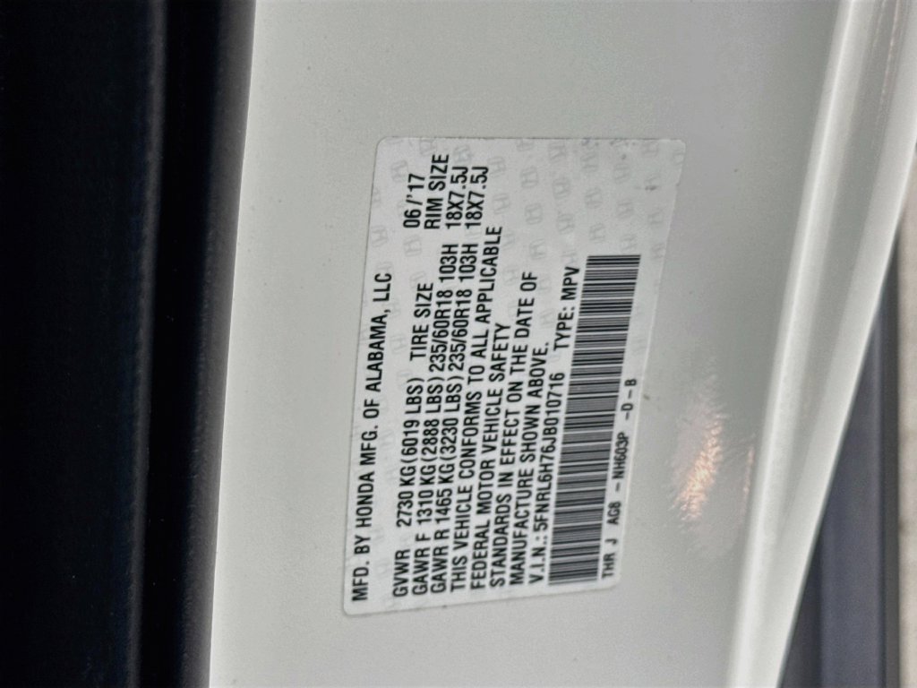 Certified Used 2018 White Honda EX-L image 44