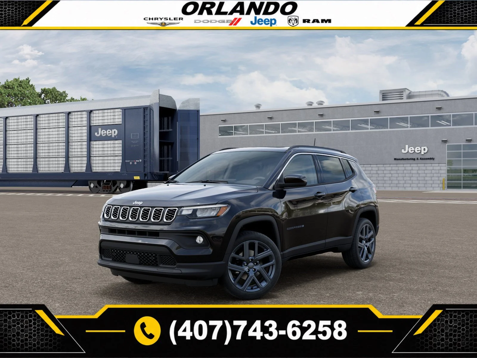 New 2026 Diamond Black Crystal Pearlcoat Jeep Latitude image 1