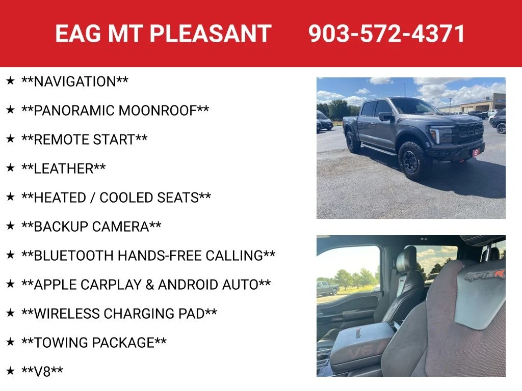 Used 2024 Carbonized Gray Metallic Ford Raptor image 4