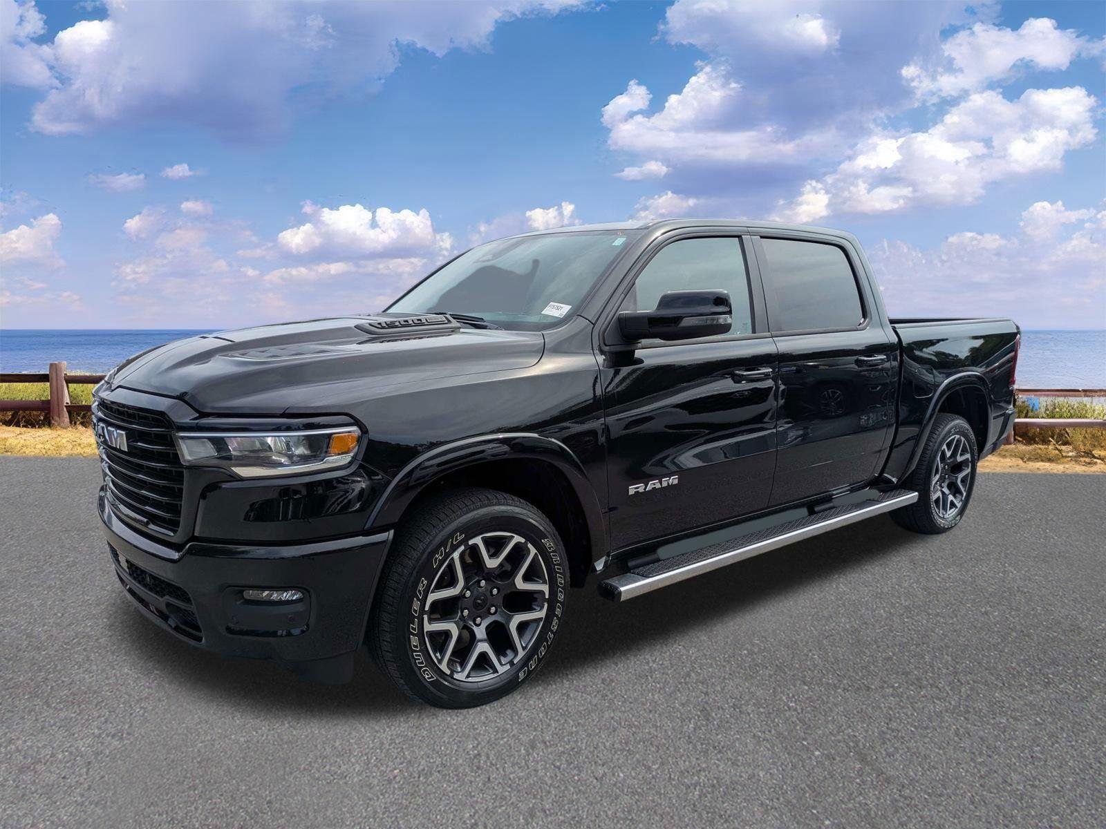 Used 2025 Diamond Black Crystal Pearlcoat Ram Laramie image 4