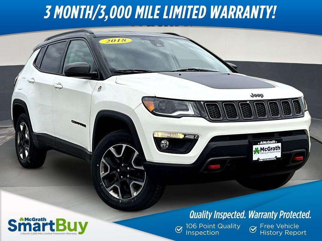 Used 2018 White Jeep Trailhawk image 1