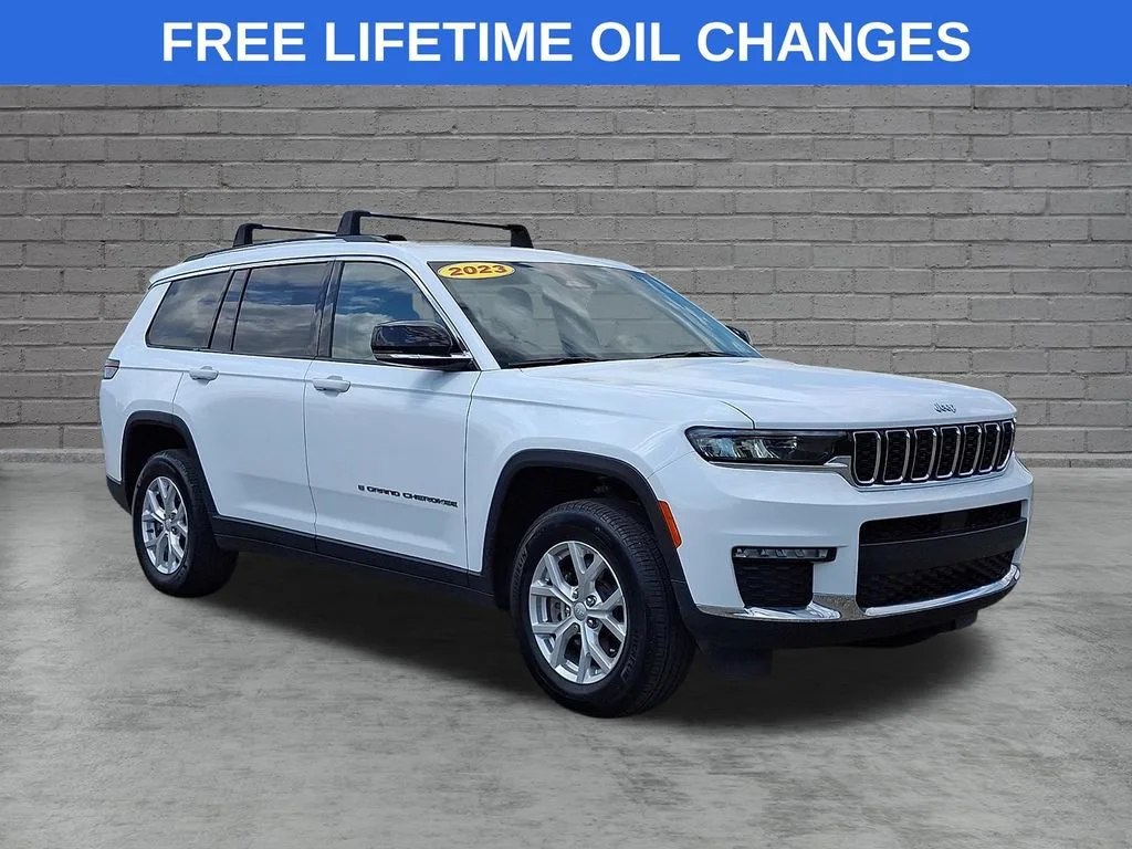 Used 2023 Bright White Clearcoat Jeep Limited image 1