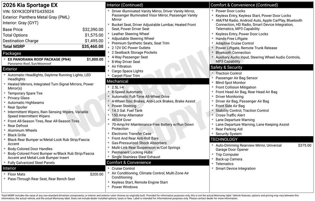 Used 2026 Gray Kia EX image 25