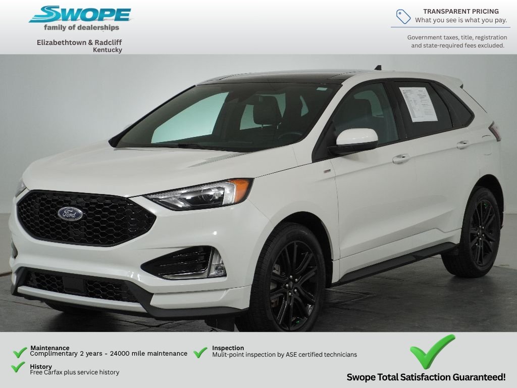Used 2024 Star White Metallic Tri-Coat Ford ST-Line image 7