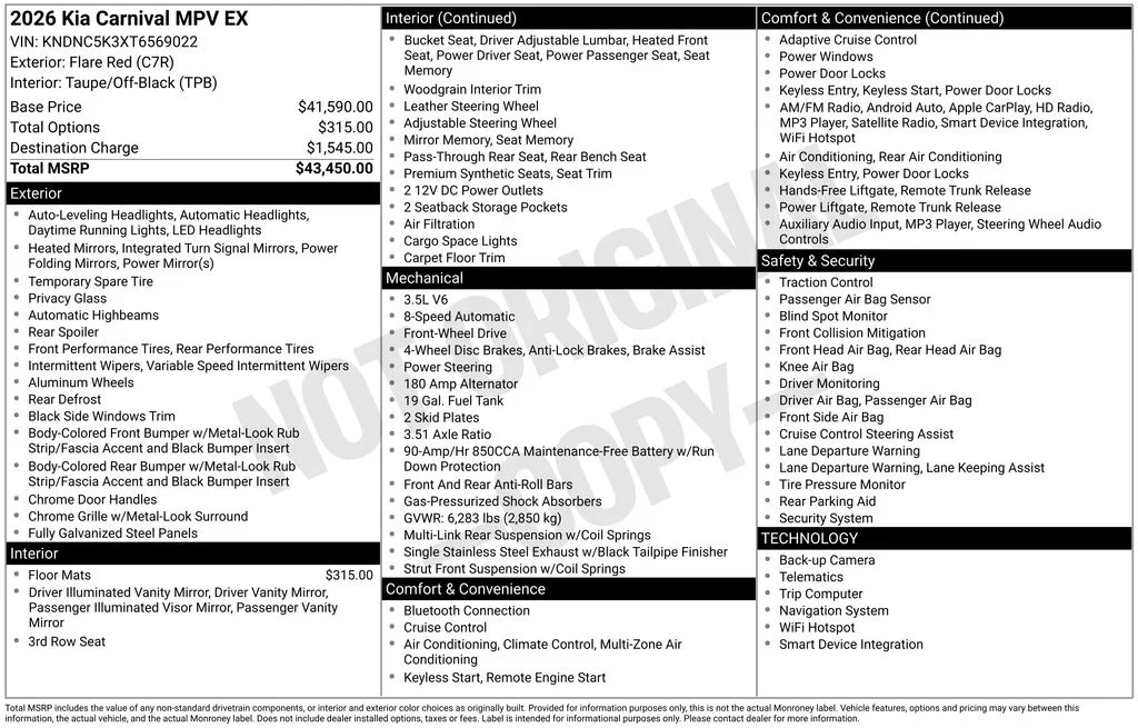 New 2026 Red Kia EX image 6