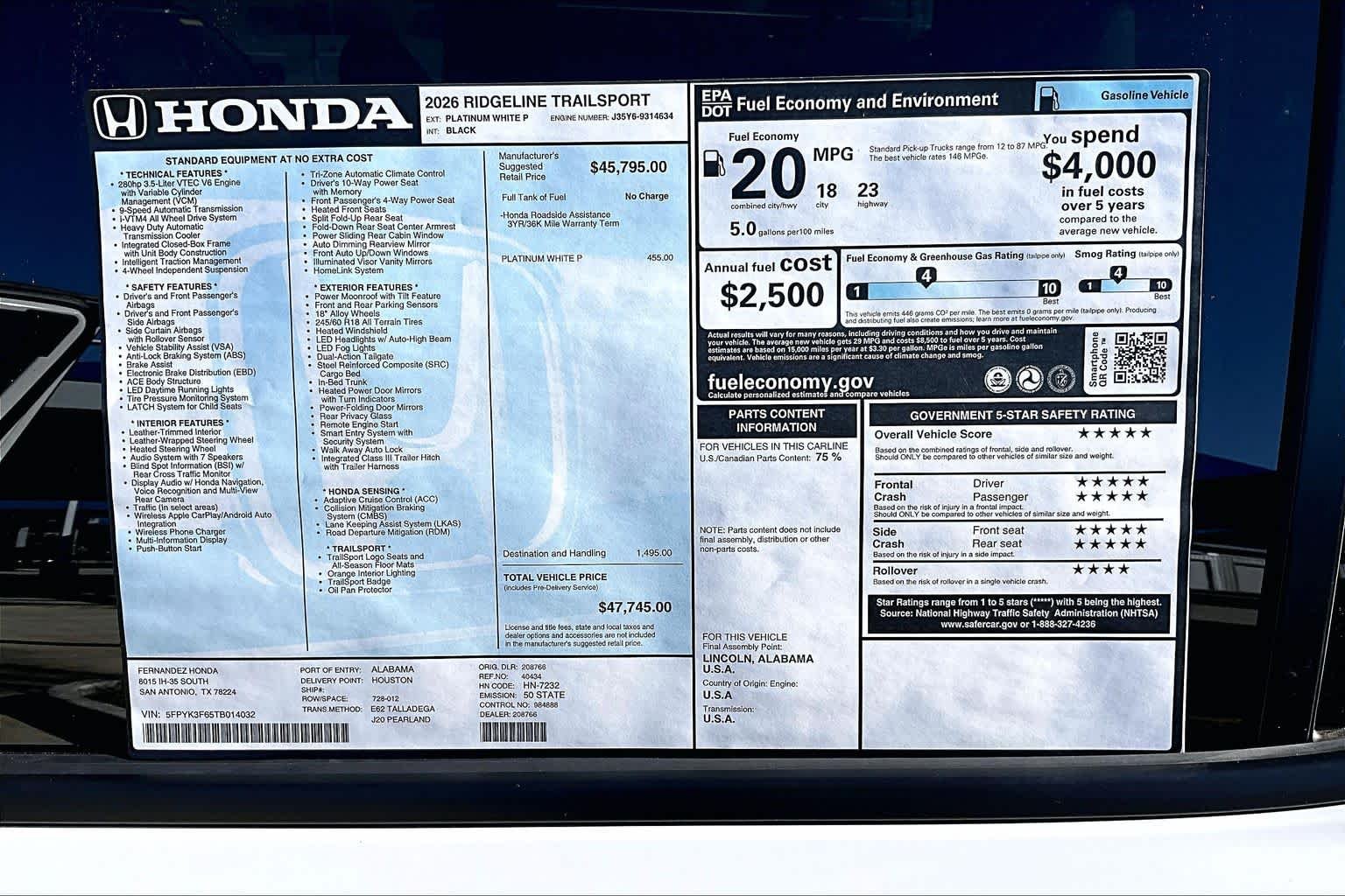 2026 Honda Ridgeline TrailSport - Photo 19