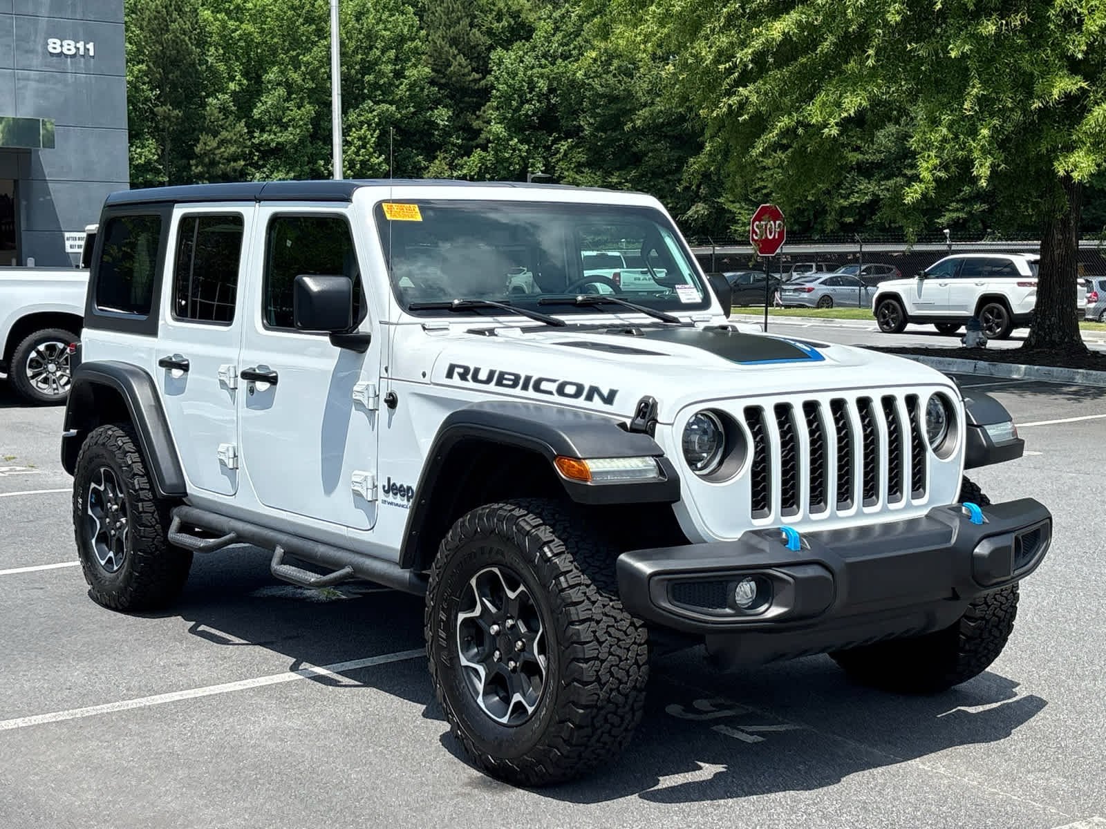 Used 2023 Bright White Clearcoat Jeep Rubicon image 3
