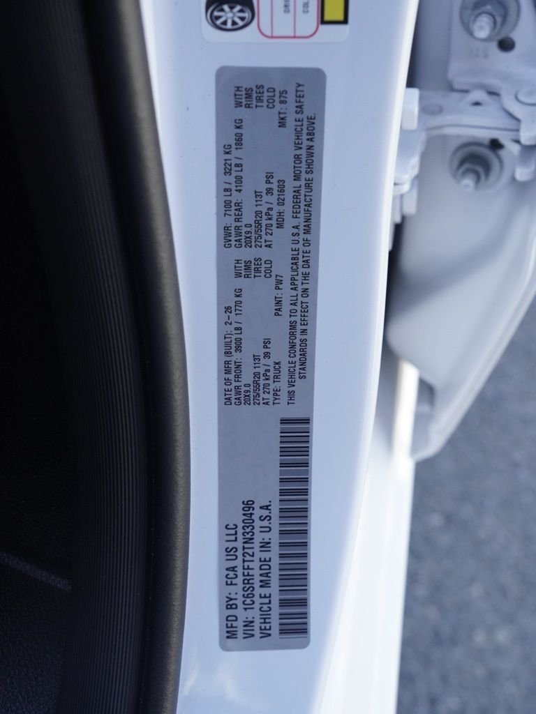 New 2026 Bright White Clear-Coat Exterior Paint RAM Big Horn/Lone Star image 30