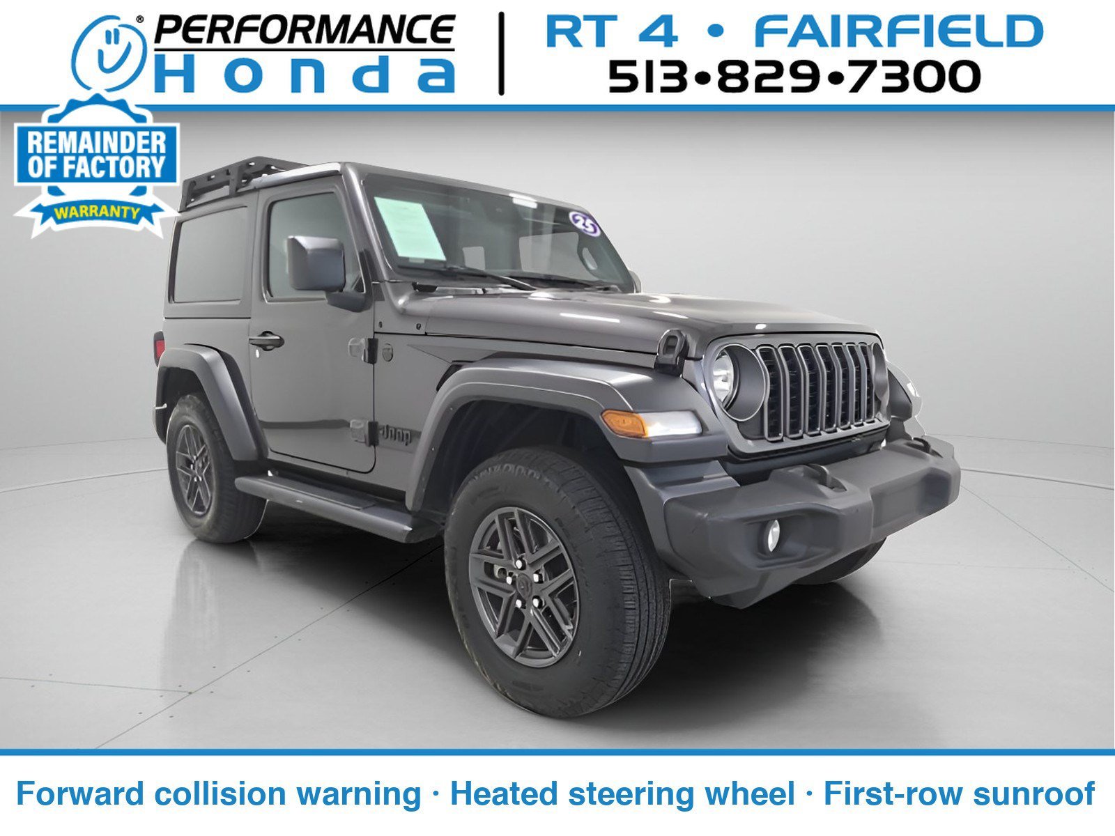 Used 2025 Granite Crystal Metallic Clearcoat Jeep Sport S image 1