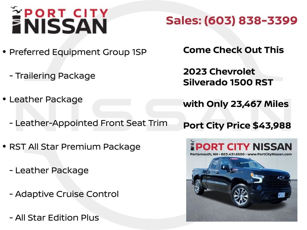 Used 2023 Black Chevrolet RST w/5.3L V8 all star premium edition image 33