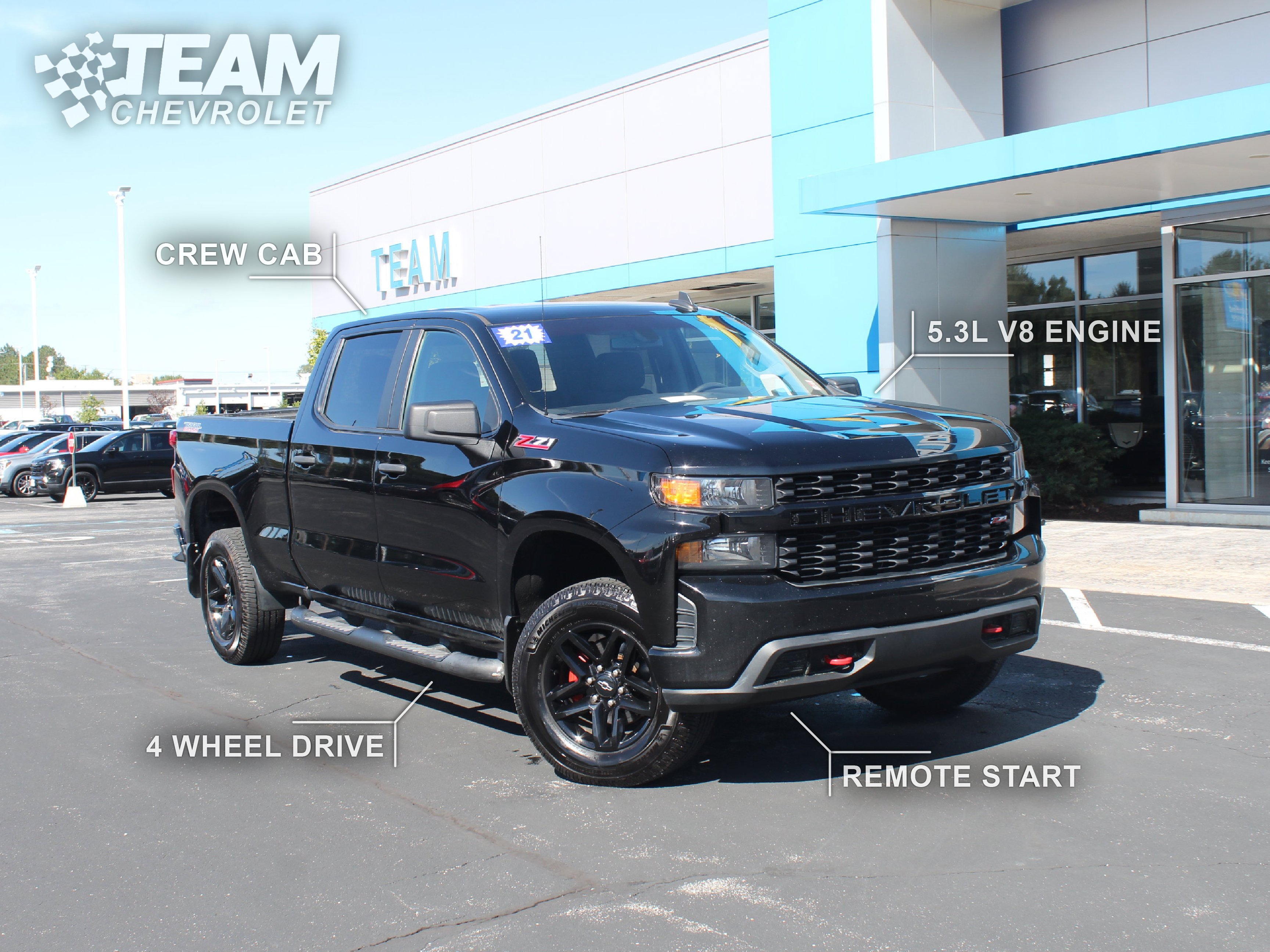 Used 2021 Black Chevrolet Custom Trail Boss image 2