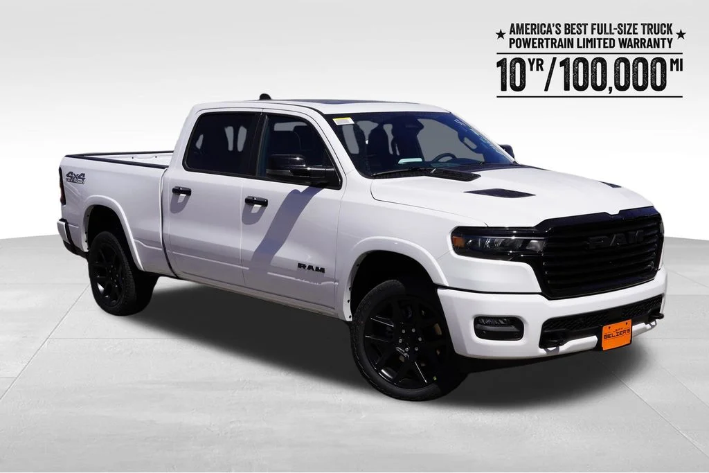 New 2026 Bright White Clear-Coat Exterior Paint RAM Laramie image 1