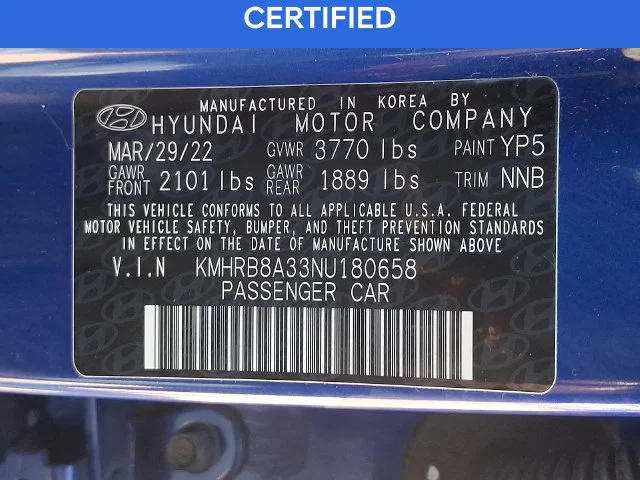 Used 2022 Blue Hyundai SE image 27