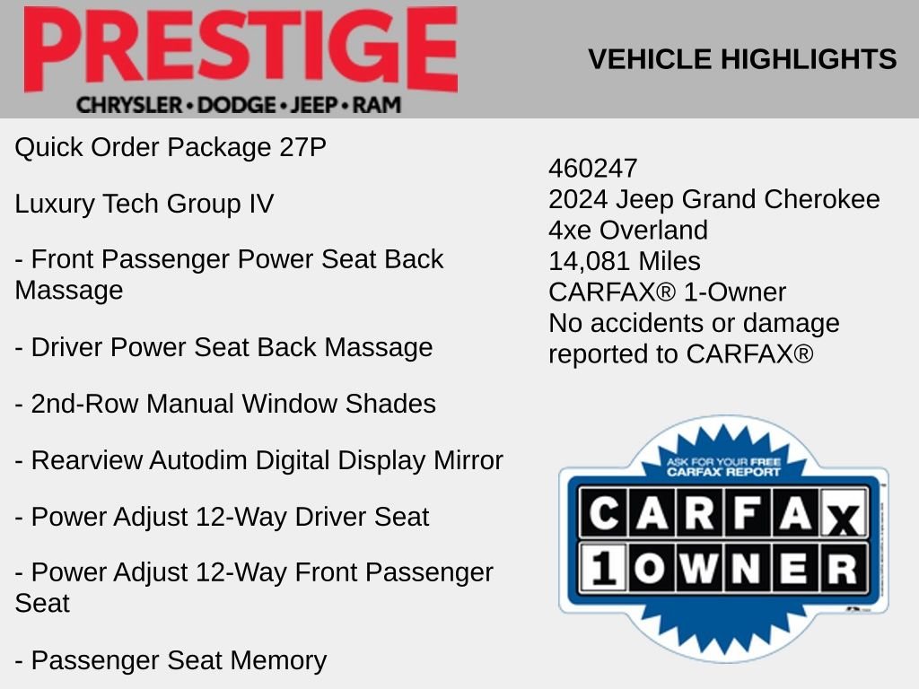 Used 2024 Jeep Grand Cherokee Overland 4xe with VIN 1C4RJYD61RC131306 for sale in Las Vegas, NV