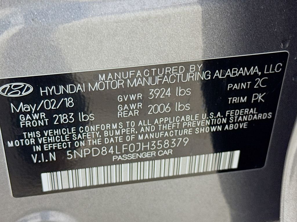 Used 2018 Machine Gray Hyundai SEL image 37