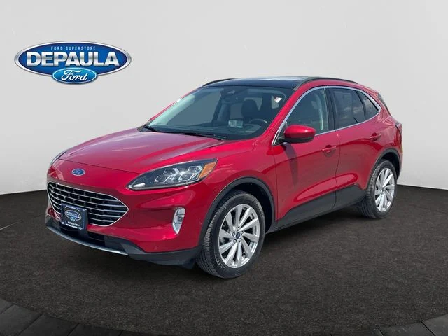 Certified Used 2022 Red Ford Titanium image 1