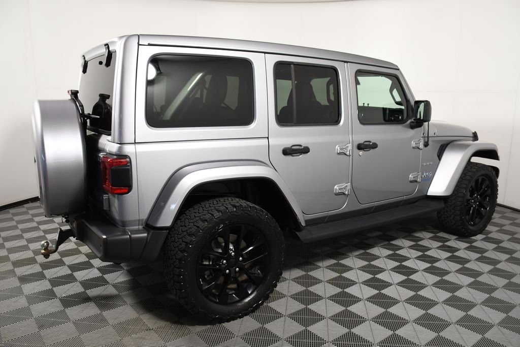 Used 2021 Billet Silver Metallic Clearcoat Jeep Unlimited Sahara 4xe image 7