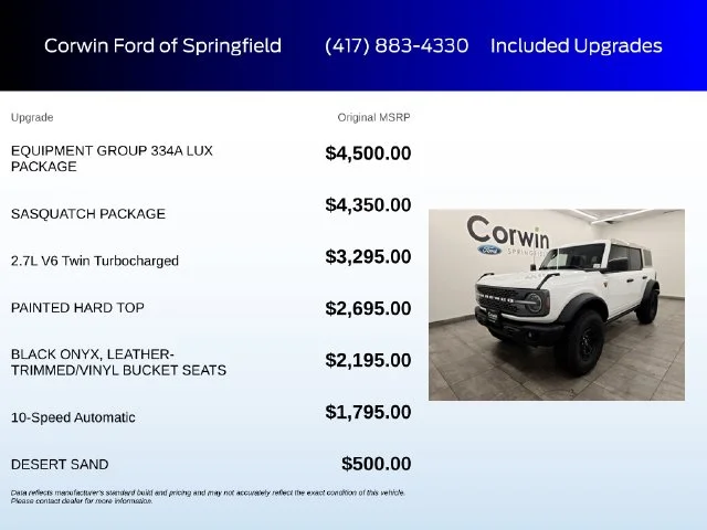 New 2026 Oxford White Ford Badlands® image 5