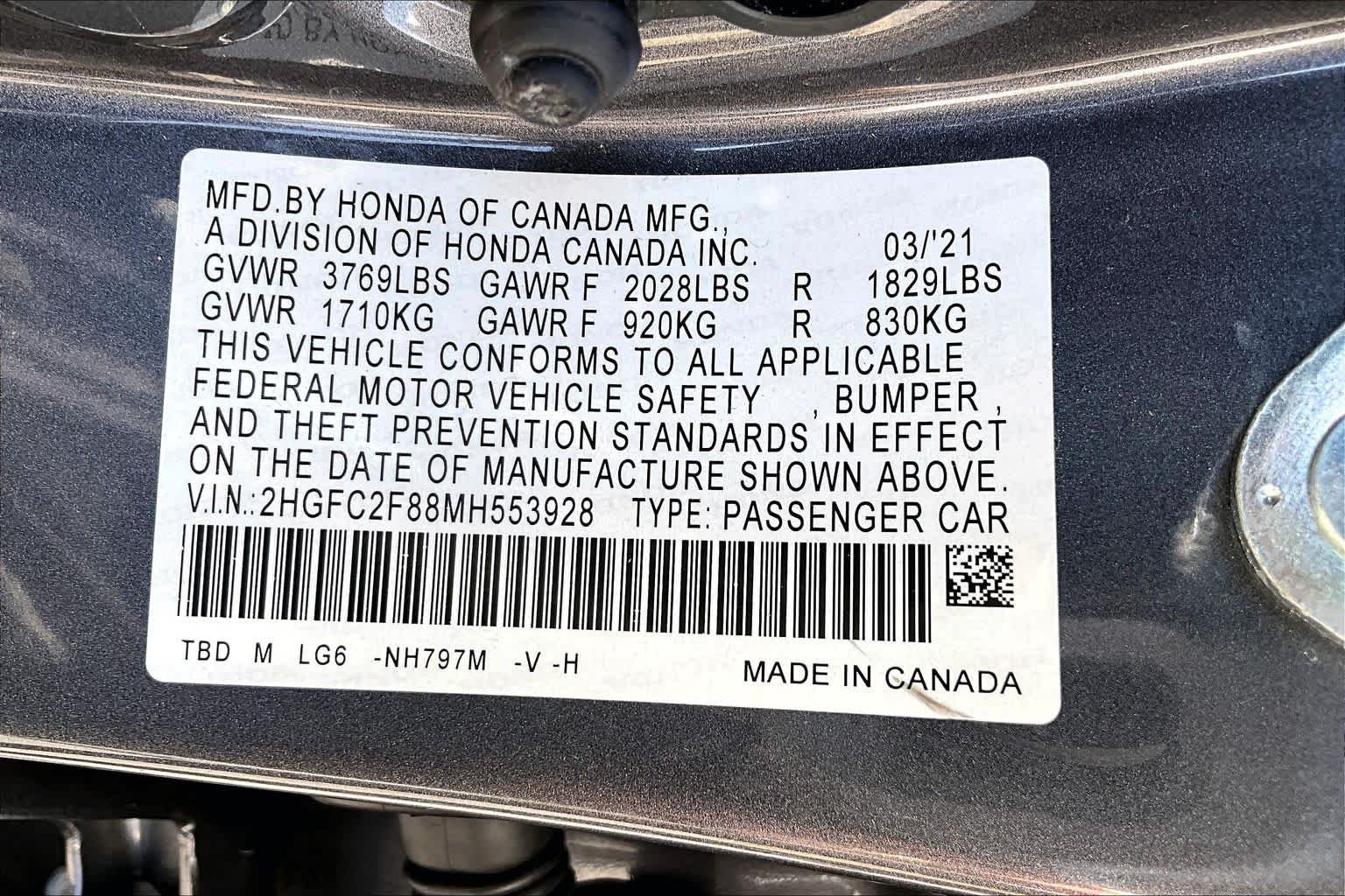 Used 2021 Modern Steel Metallic Honda Sport image 34