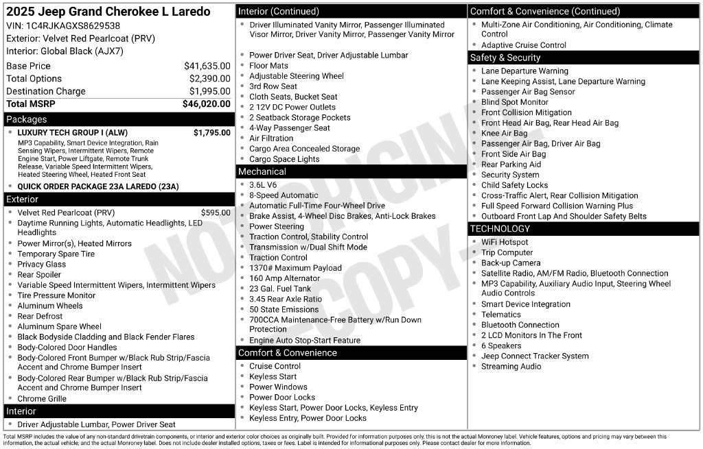 Certified Used 2025 Red Jeep Laredo image 2