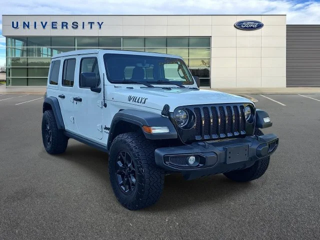Used 2021 White Jeep Unlimited Willys image 1