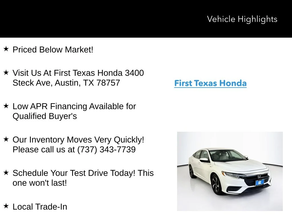 Certified Used 2022 Platinum White Pearl Honda EX image 10
