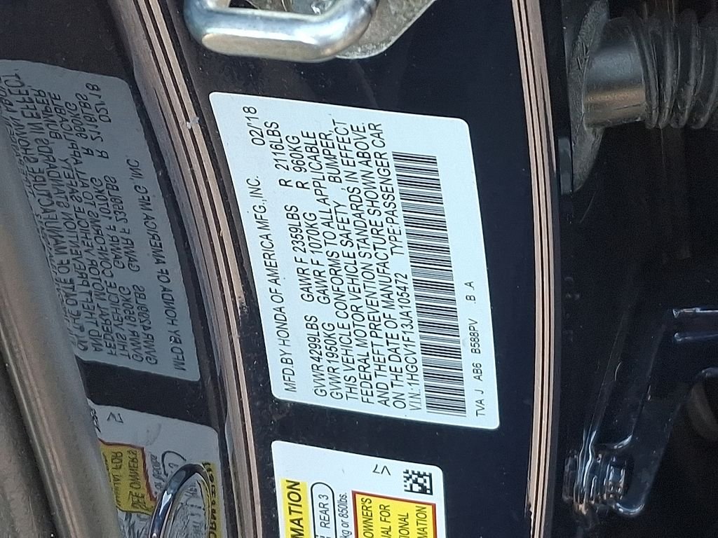 Certified Used 2018 Obsidian Blue Pearl Honda LX image 28