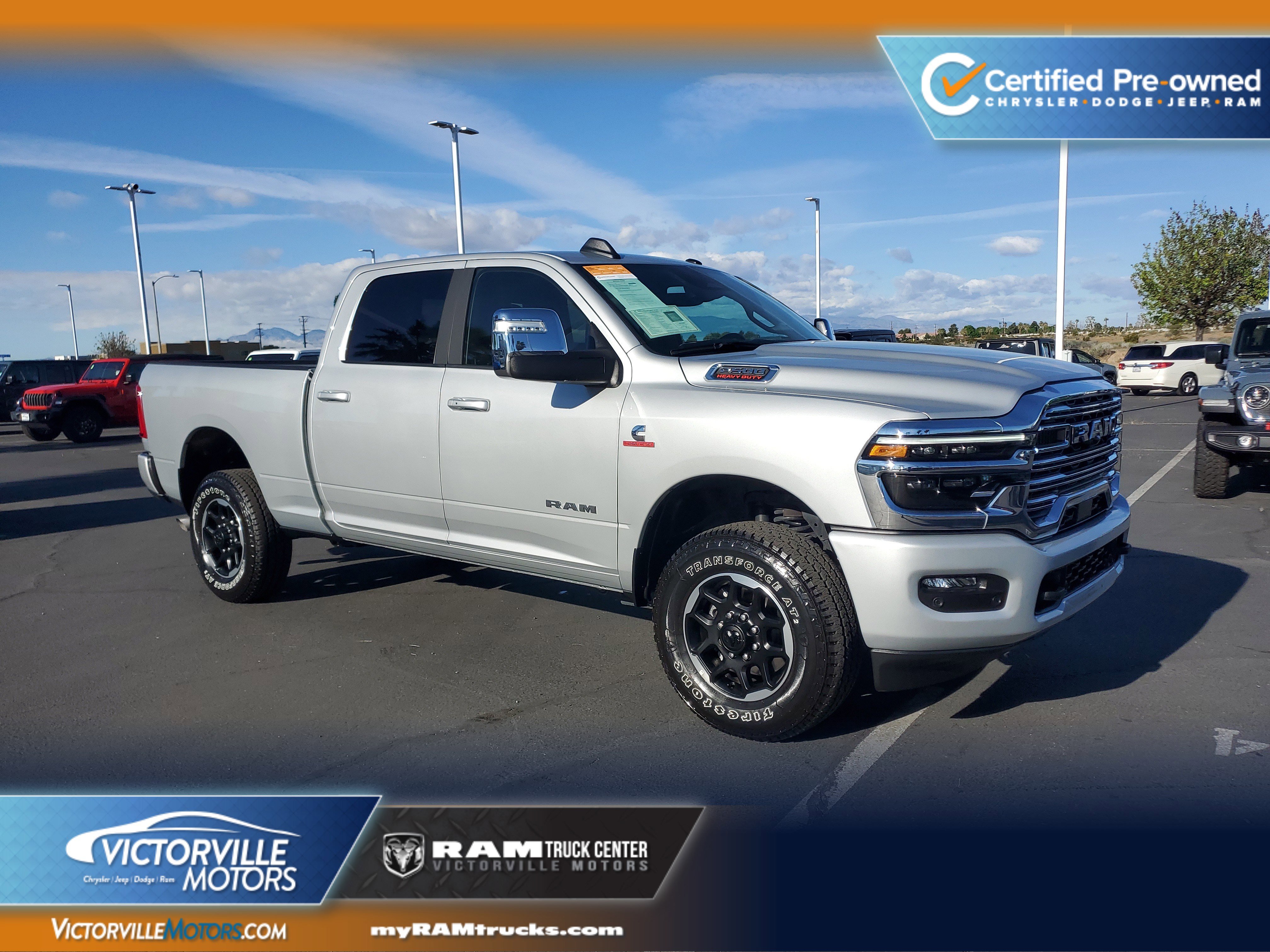 Silver 2026 RAM 2500 Laramie Crew Cab 4WD Pickup Truck Four-Wheel Drive 8-Speed Automatic