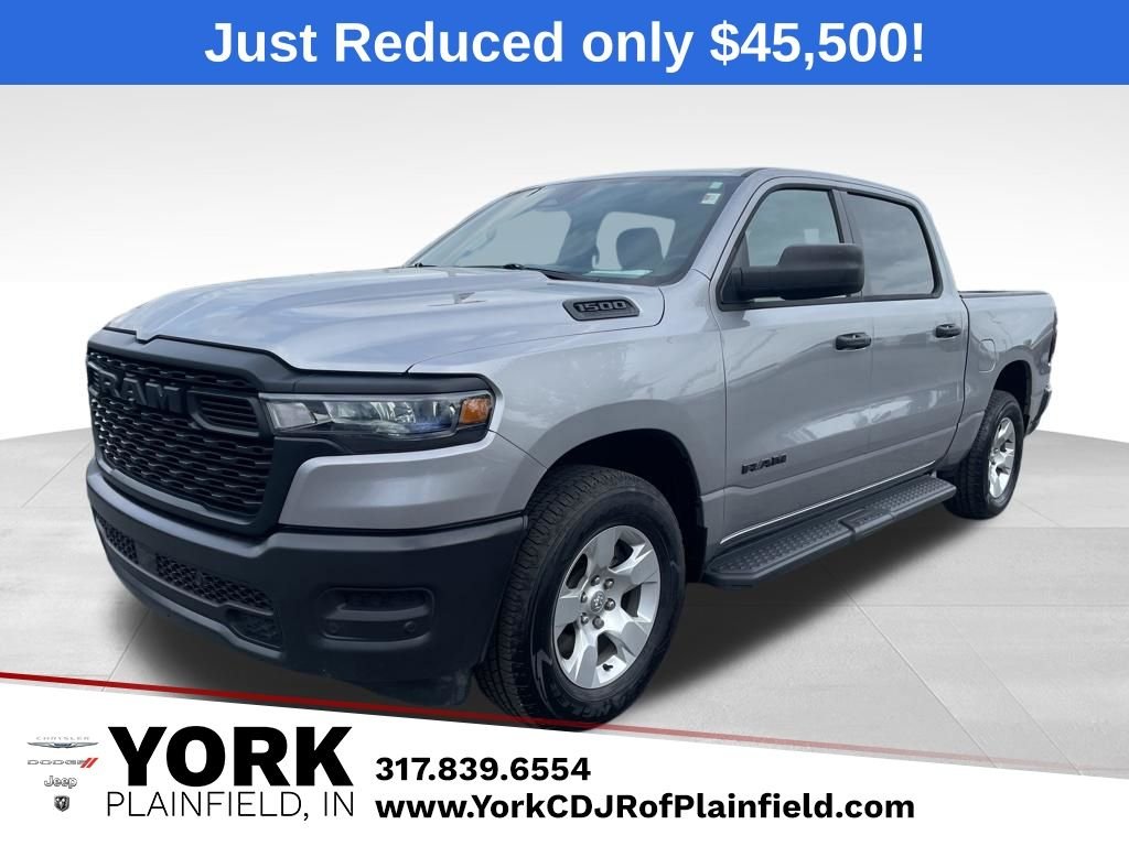 Silver 2026 RAM 1500 Tradesman Crew Cab 4WD Pickup Truck Four-Wheel Drive