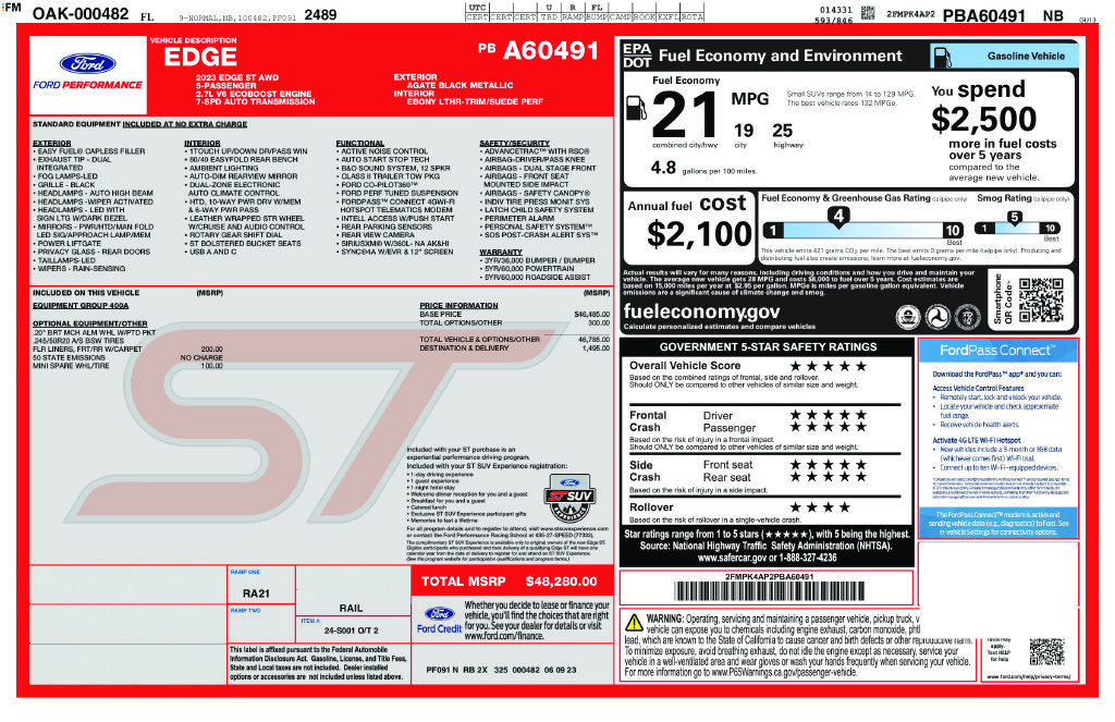 Used 2023 Black Metallic Ford ST image 21