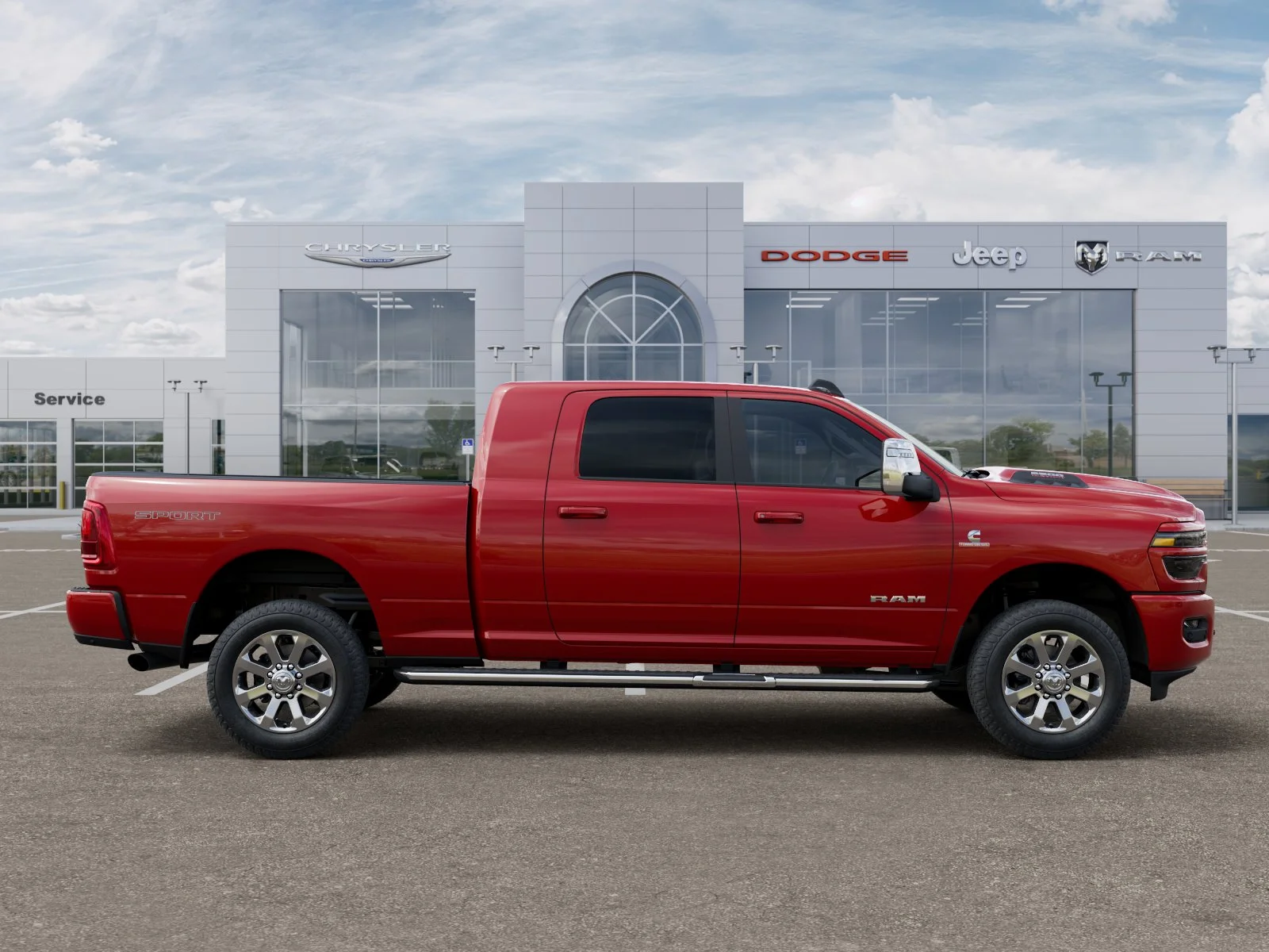 New 2026 Flame Red Clear-Coat Exterior Paint RAM Laramie image 66